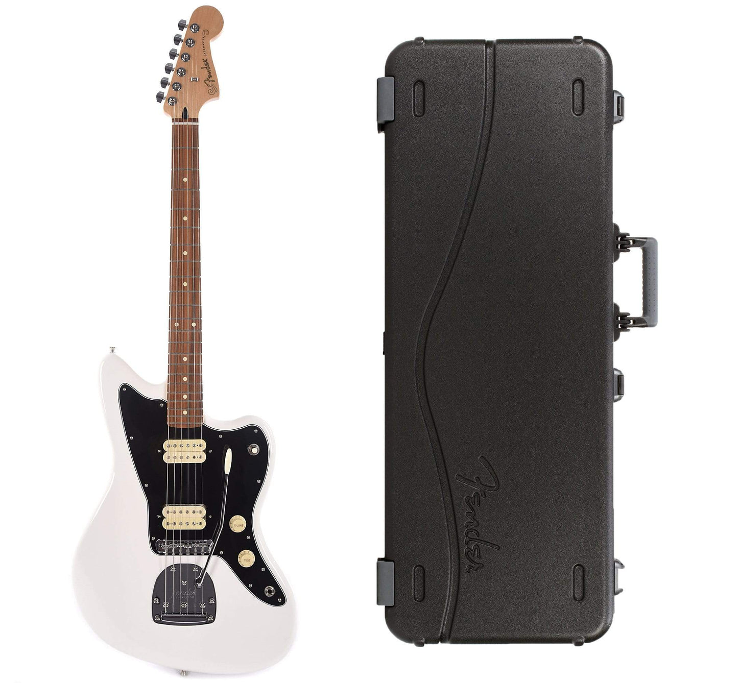 Fender Player Jazzmaster Polar White Bundle w/Fender Molded Hardshell Case Electric Guitars / Solid Body