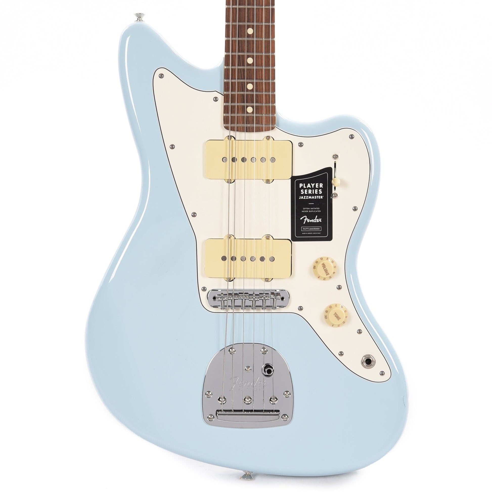 Fender Player Jazzmaster Sonic Blue w/Olympic White Headcap, Pure Vintage '65 Pickups, & Series/Parallel 4-Way Electric Guitars / Solid Body