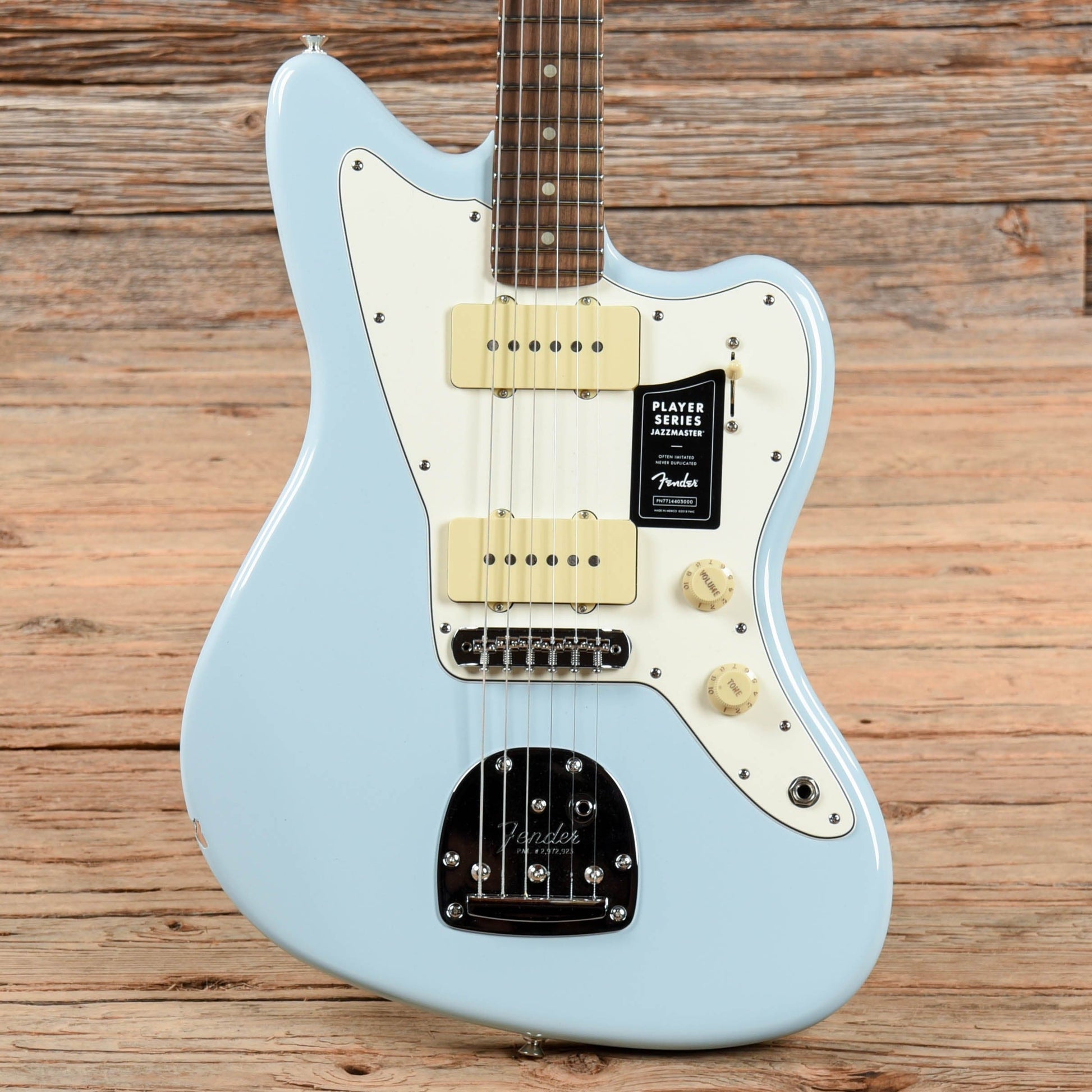 Fender Player Jazzmaster Sonic Blue w/Olympic White Headcap, Pure Vintage '65 Pickups, & Series/Parallel 4-Way Electric Guitars / Solid Body