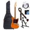 Fender Player Mustang 90 PF Aged Natural Essentials Bundle Electric Guitars / Solid Body