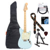 Fender Player Mustang MN Sonic Blue Essentials Bundle Electric Guitars / Solid Body