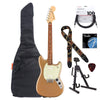 Fender Player Mustang Firemist Gold Essentials Bundle Electric Guitars / Solid Body