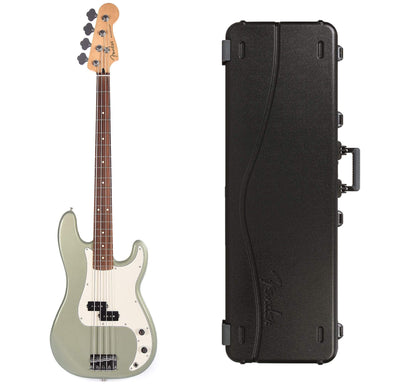 Fender Player Precision Bass Sage Green Metallic Bundle w/Fender Molded Hardshell Case Electric Guitars / Solid Body