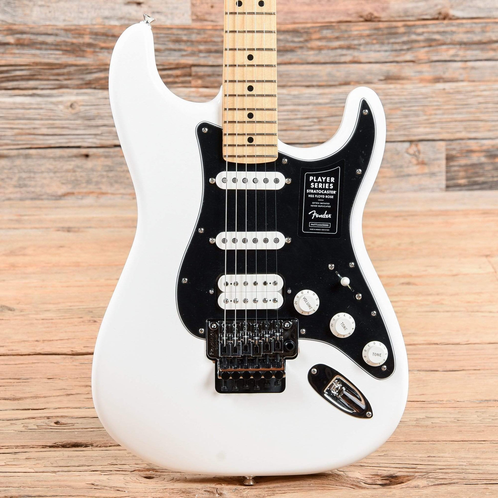 Fender Player Stratocaster Floyd Rose HSS Polar White Electric Guitars / Solid Body
