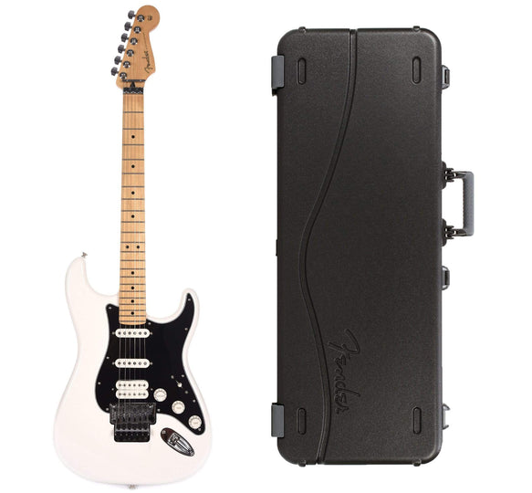 Fender Player Stratocaster Floyd Rose HSS Polar White Bundle w/Fender Molded Hardshell Case Electric Guitars / Solid Body