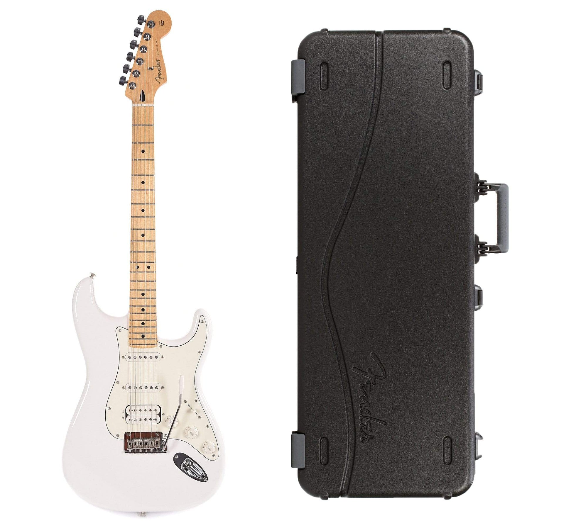 Fender Player Stratocaster HSS Polar White Bundle w/Fender Molded Hardshell Case Electric Guitars / Solid Body