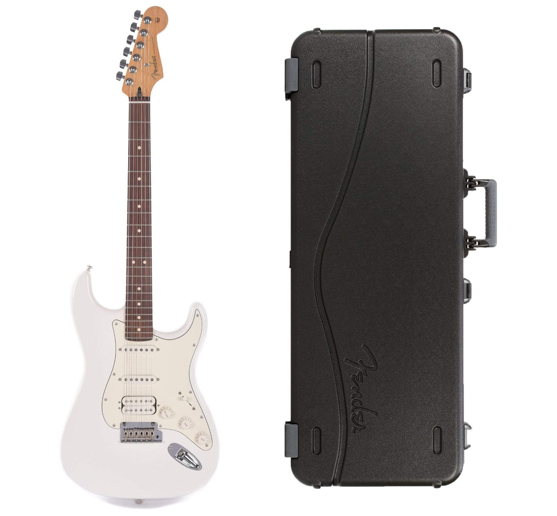 Fender Player Stratocaster HSS Polar White Bundle w/Fender Molded Hardshell Case Electric Guitars / Solid Body