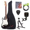 Fender Player Stratocaster LEFTY Black Bundle w/Fender Gig Bag, Stand, Cable, Tuner, Picks and Strings Electric Guitars / Solid Body