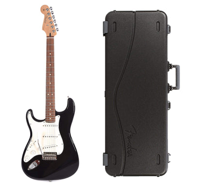 Fender Player Stratocaster LEFTY Black Bundle w/Fender Molded Hardshell Case Electric Guitars / Solid Body