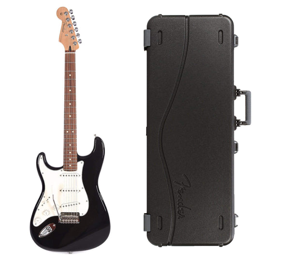 Fender Player Stratocaster LEFTY Black Bundle w/Fender Molded Hardshell Case Electric Guitars / Solid Body
