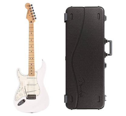 Fender Player Stratocaster LEFTY Polar White Bundle w/Fender Molded Hardshell Case Electric Guitars / Solid Body