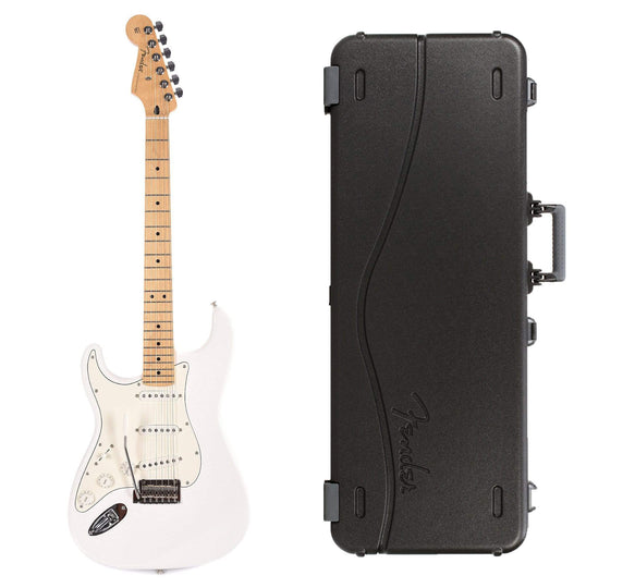 Fender Player Stratocaster LEFTY Polar White Bundle w/Fender Molded Hardshell Case Electric Guitars / Solid Body