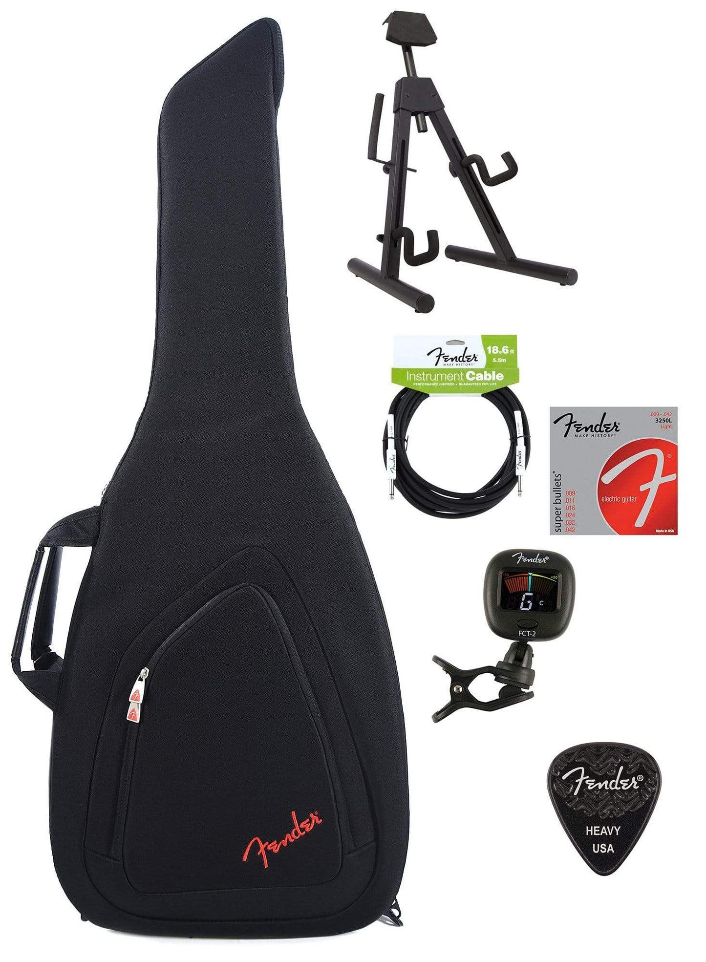 Fender Player Stratocaster MN 3-Color Sunburst Bundle w/Fender Gig Bag, Stand, Cable, Tuner, Picks and Strings Electric Guitars / Solid Body