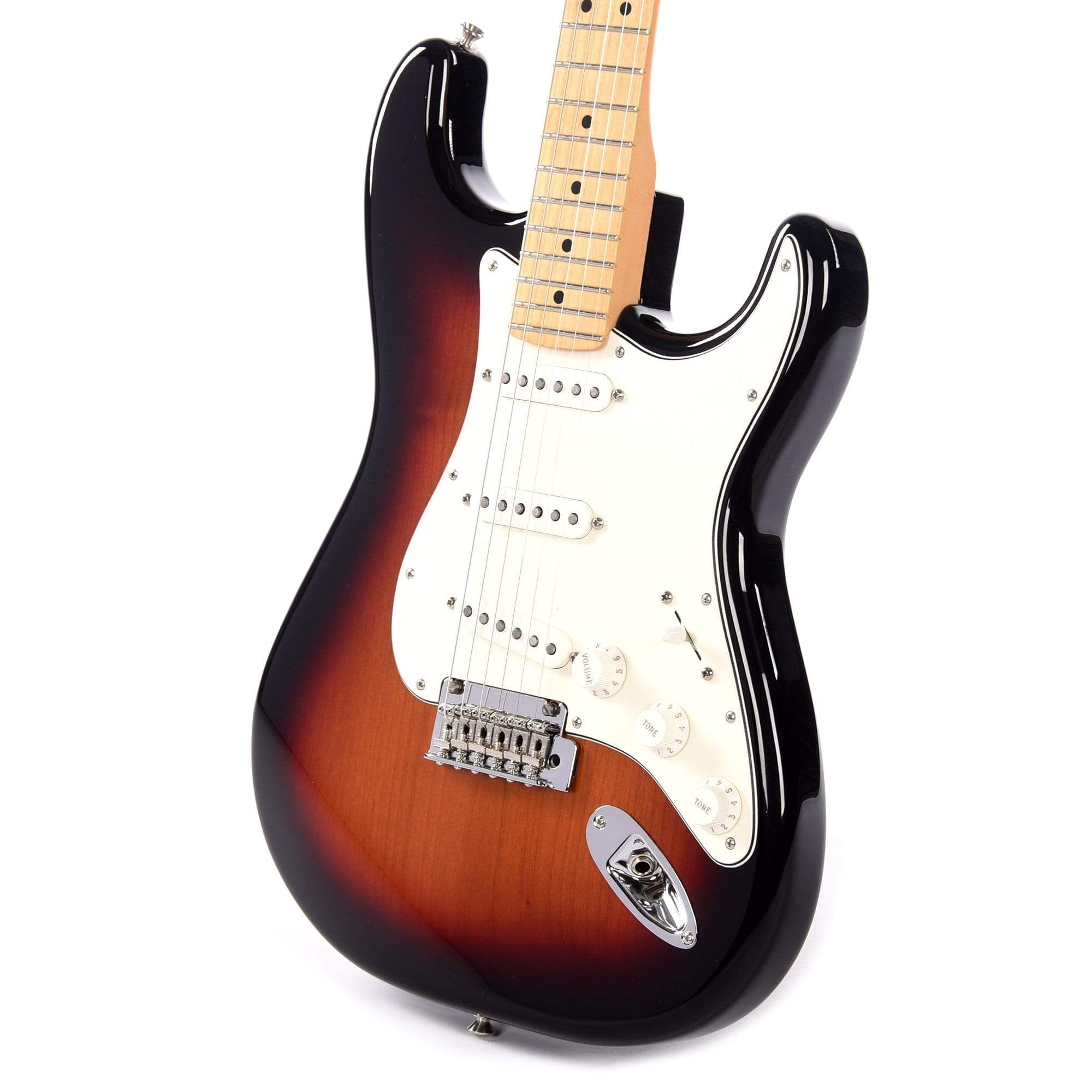 Fender Player Stratocaster MN 3-Color Sunburst Bundle w/Fender Gig Bag, Stand, Cable, Tuner, Picks and Strings Electric Guitars / Solid Body