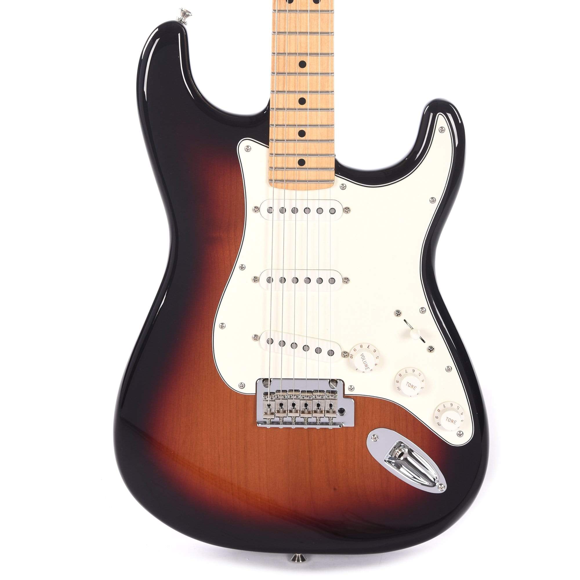 Fender Player Stratocaster MN 3-Color Sunburst Bundle w/Fender Gig Bag, Stand, Cable, Tuner, Picks and Strings Electric Guitars / Solid Body