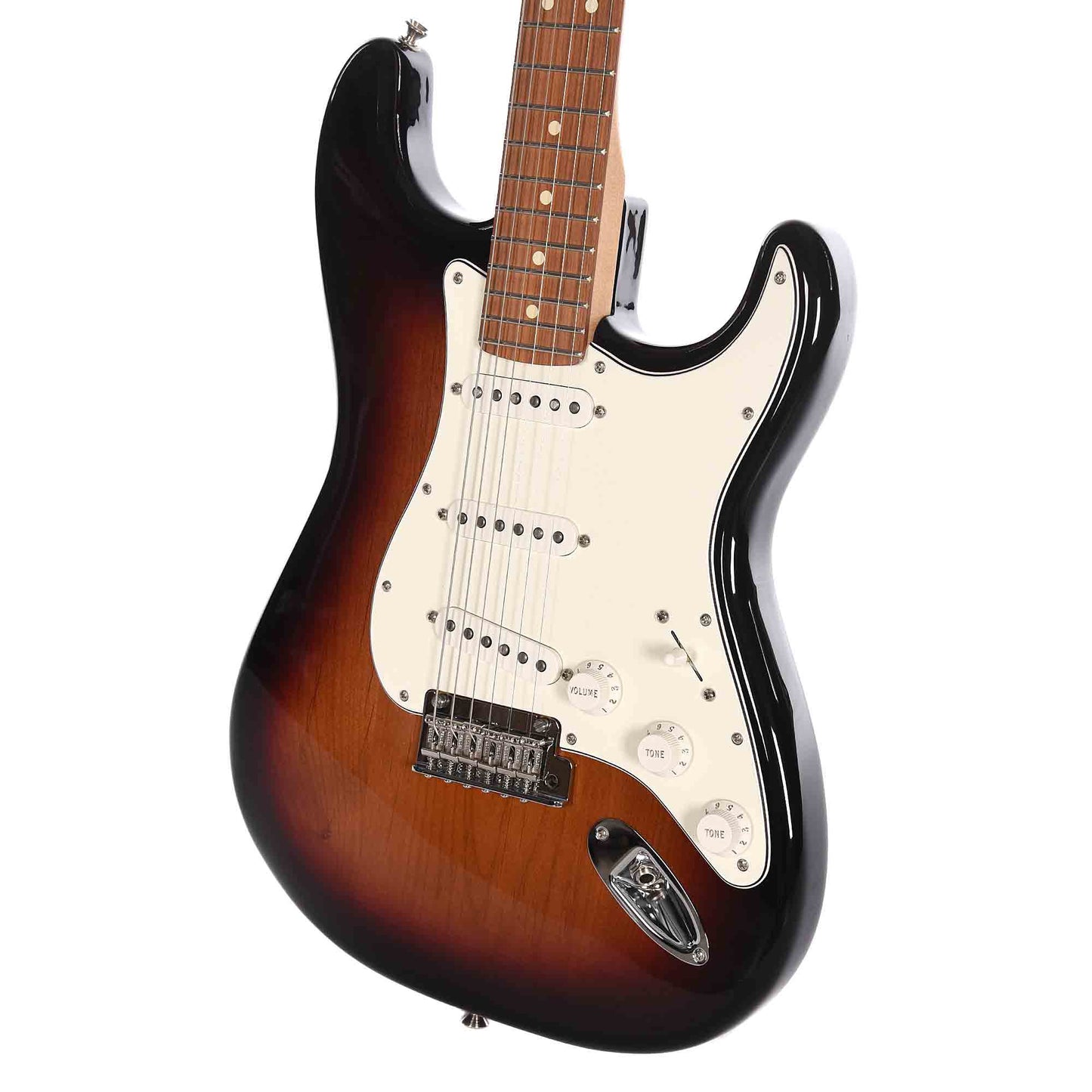 Fender Player Stratocaster PF 3-Color Sunburst Bundle w/Fender Gig Bag, Stand, Cable, Tuner, Picks and Strings Electric Guitars / Solid Body
