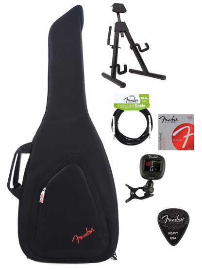 Fender Player Stratocaster PF Polar White Bundle w/Fender Gig Bag, Stand, Cable, Tuner, Picks and Strings Electric Guitars / Solid Body
