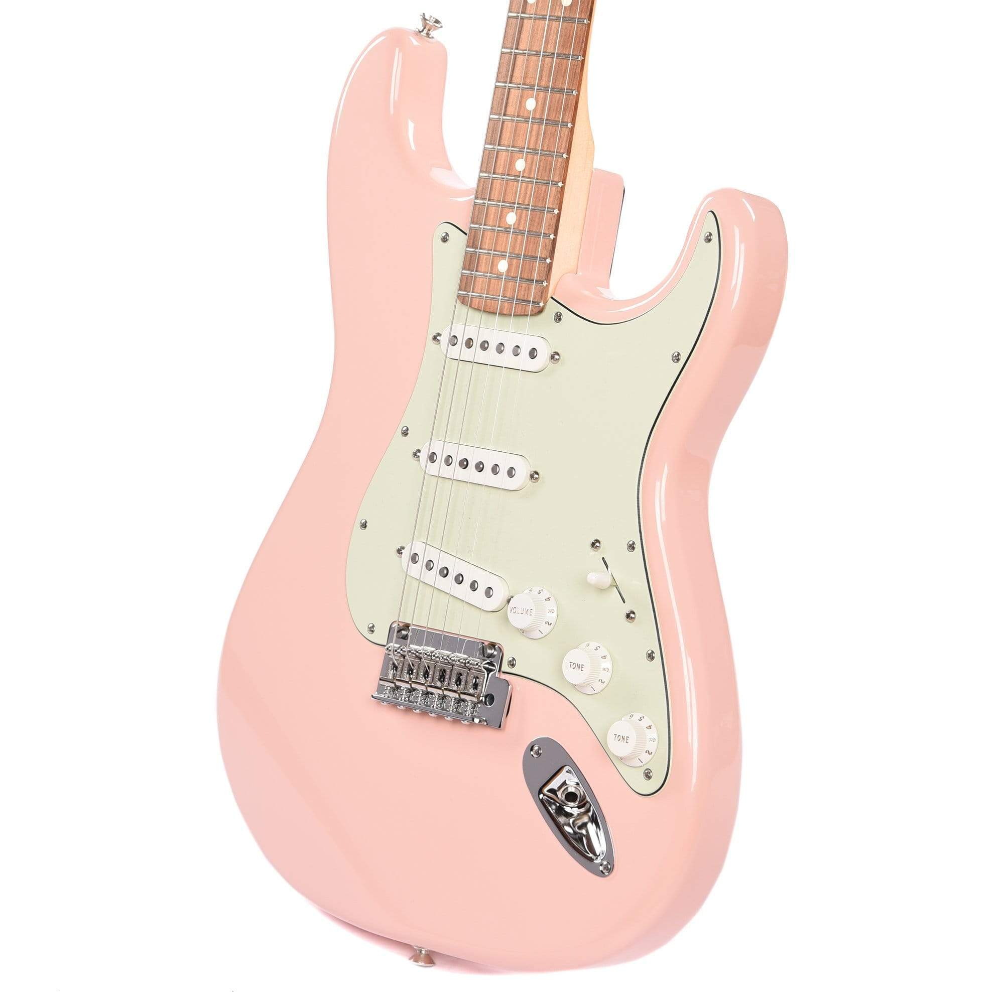 Fender Player Stratocaster PF Shell Pink w/3-Ply Mint Pickguard Electric Guitars / Solid Body
