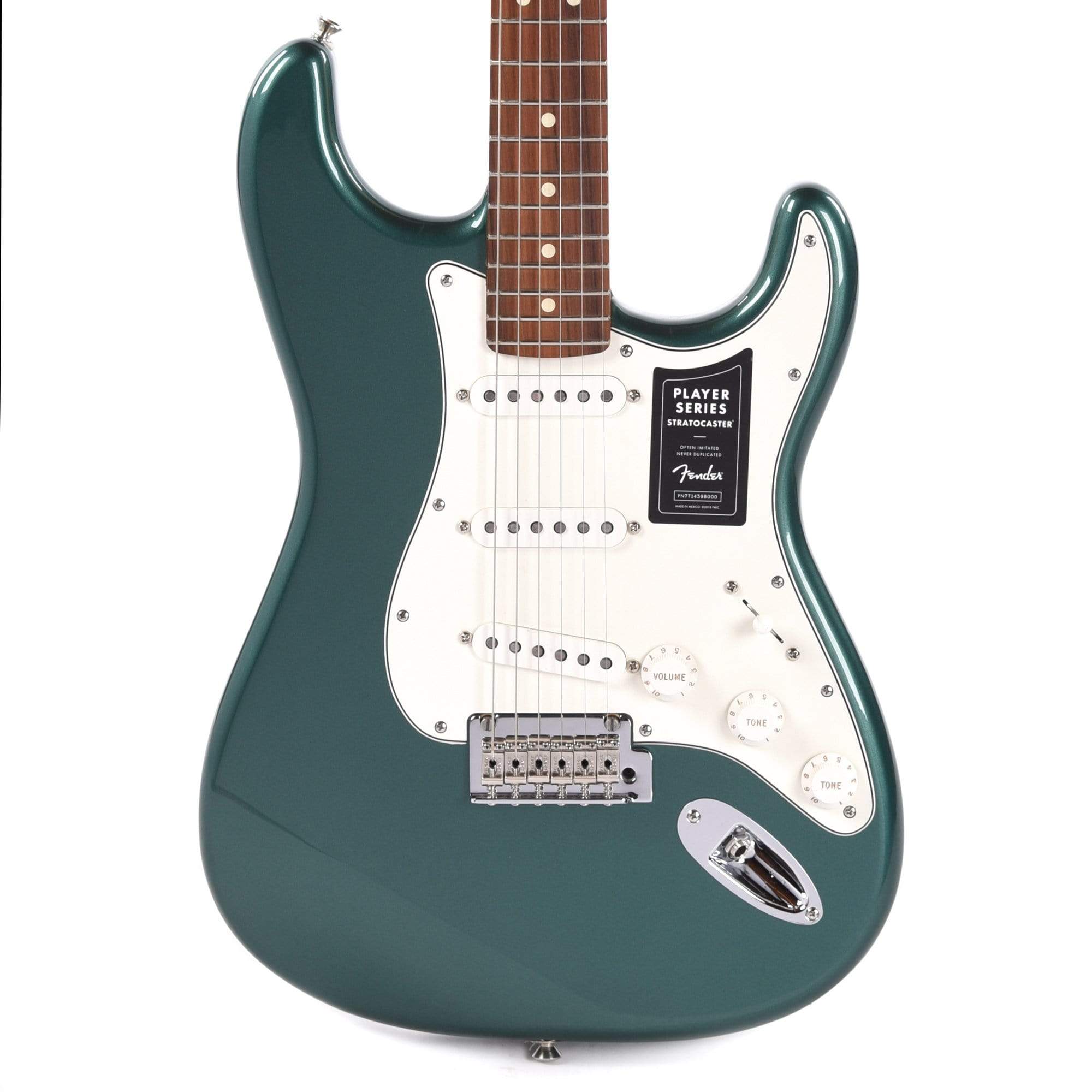 Fender Player Stratocaster PF Sherwood Green Metallic w/3-Ply Parchment Pickguard Electric Guitars / Solid Body