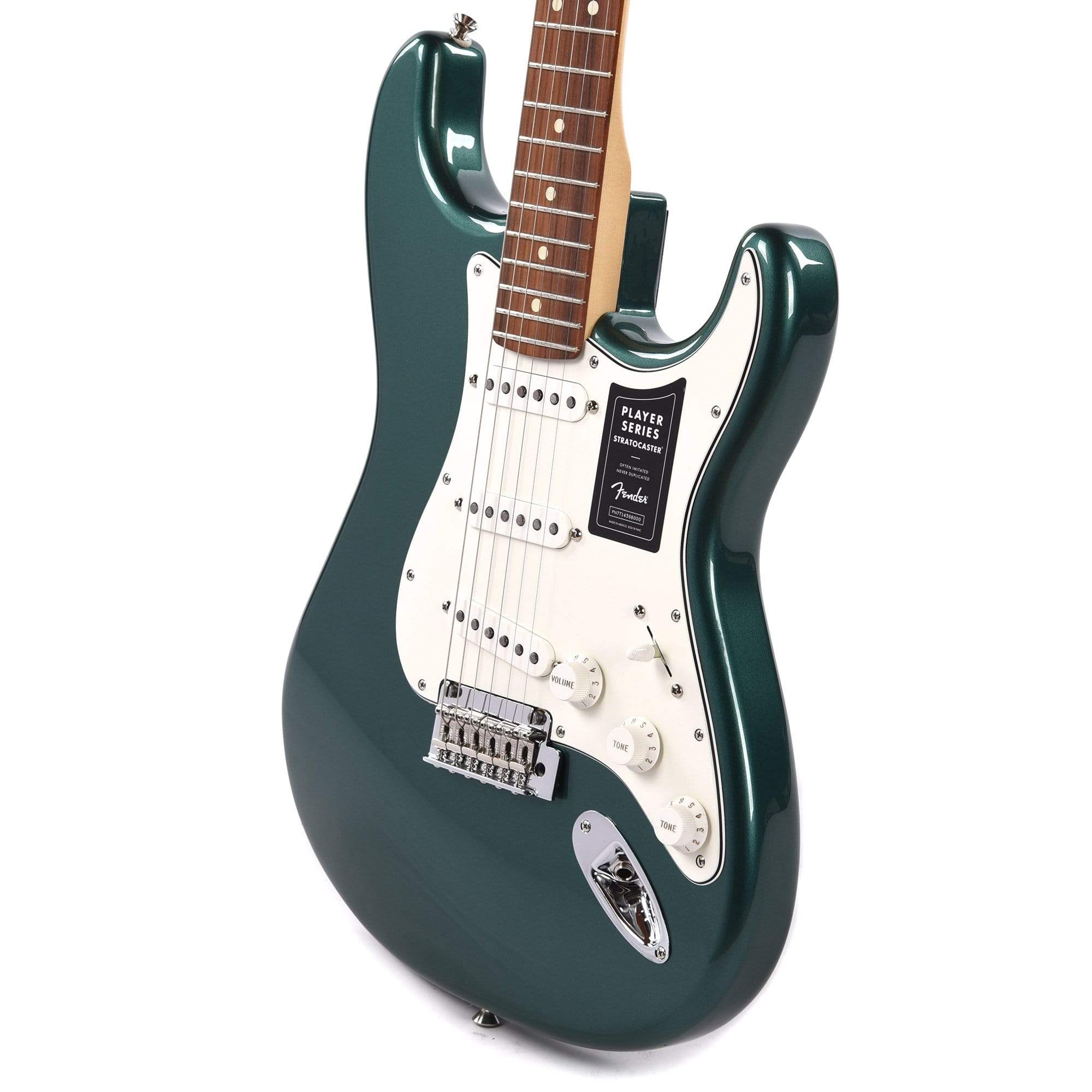 Fender Player Stratocaster PF Sherwood Green Metallic w/3-Ply Parchment Pickguard Electric Guitars / Solid Body