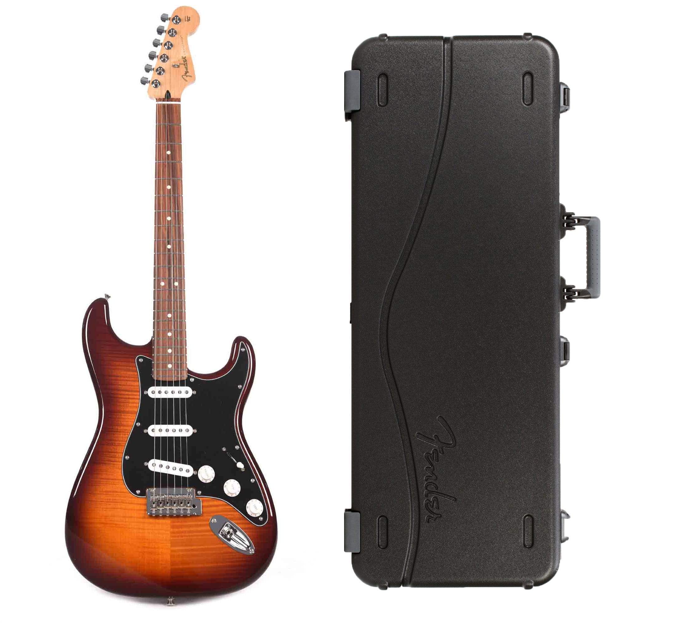 Fender Player Stratocaster Plus Top Tobacco Sunburst Bundle w/Fender Molded Hardshell Case Electric Guitars / Solid Body