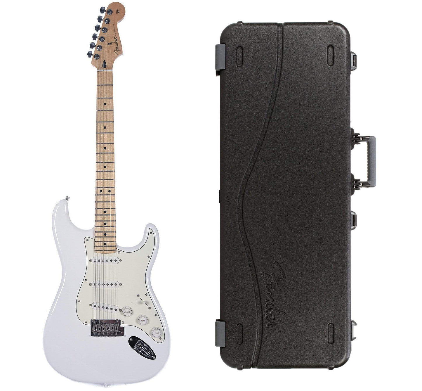 Fender Player Stratocaster Polar White Bundle w/Fender Molded Hardshell Case Electric Guitars / Solid Body