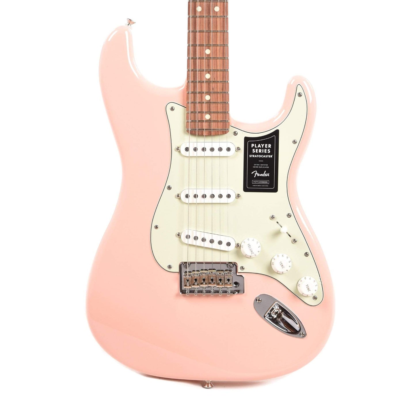 Fender Player Stratocaster Shell Pink w/3-Ply Mint Pickguard Electric Guitars / Solid Body
