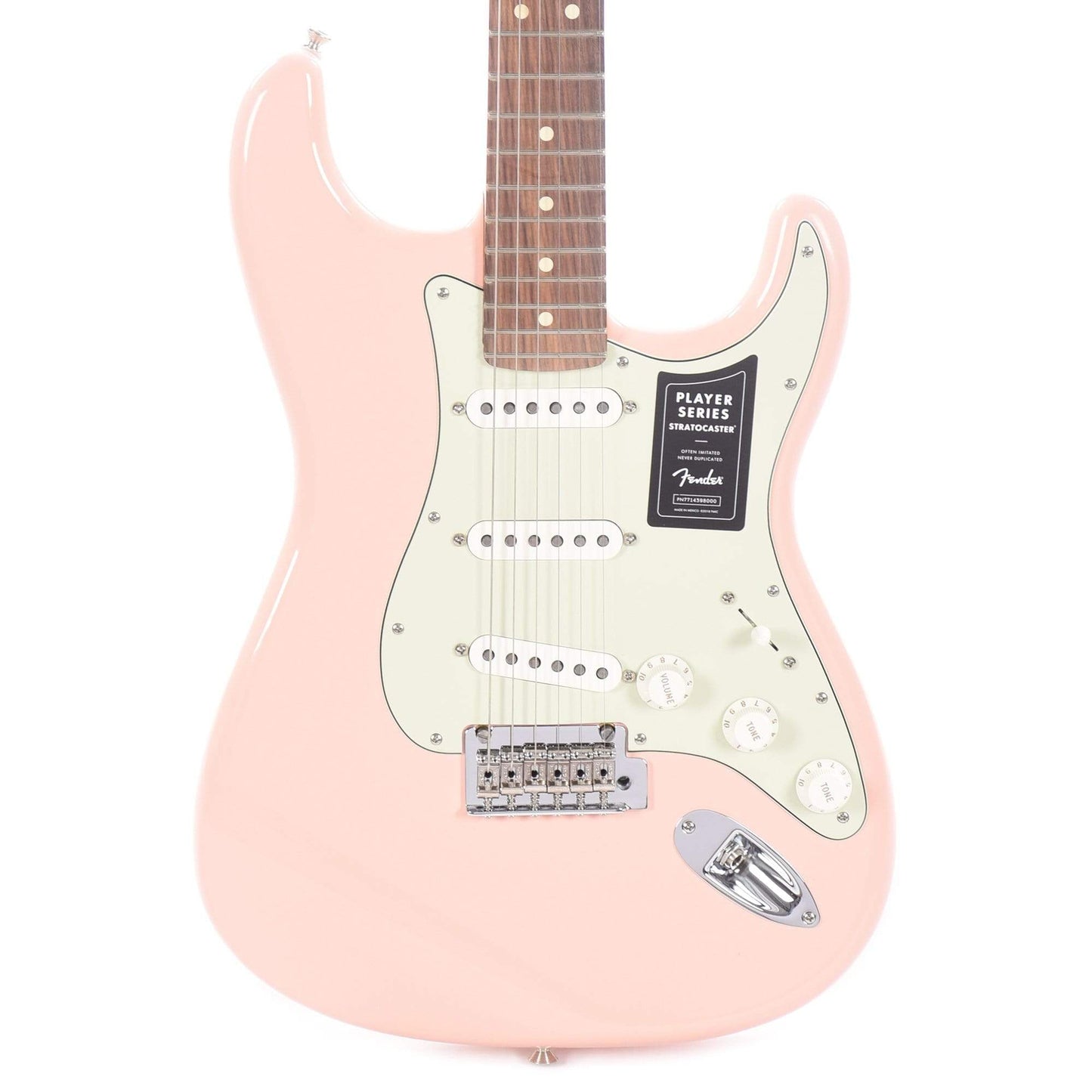 Fender Player Stratocaster Shell Pink w/3-Ply Mint Pickguard Electric Guitars / Solid Body