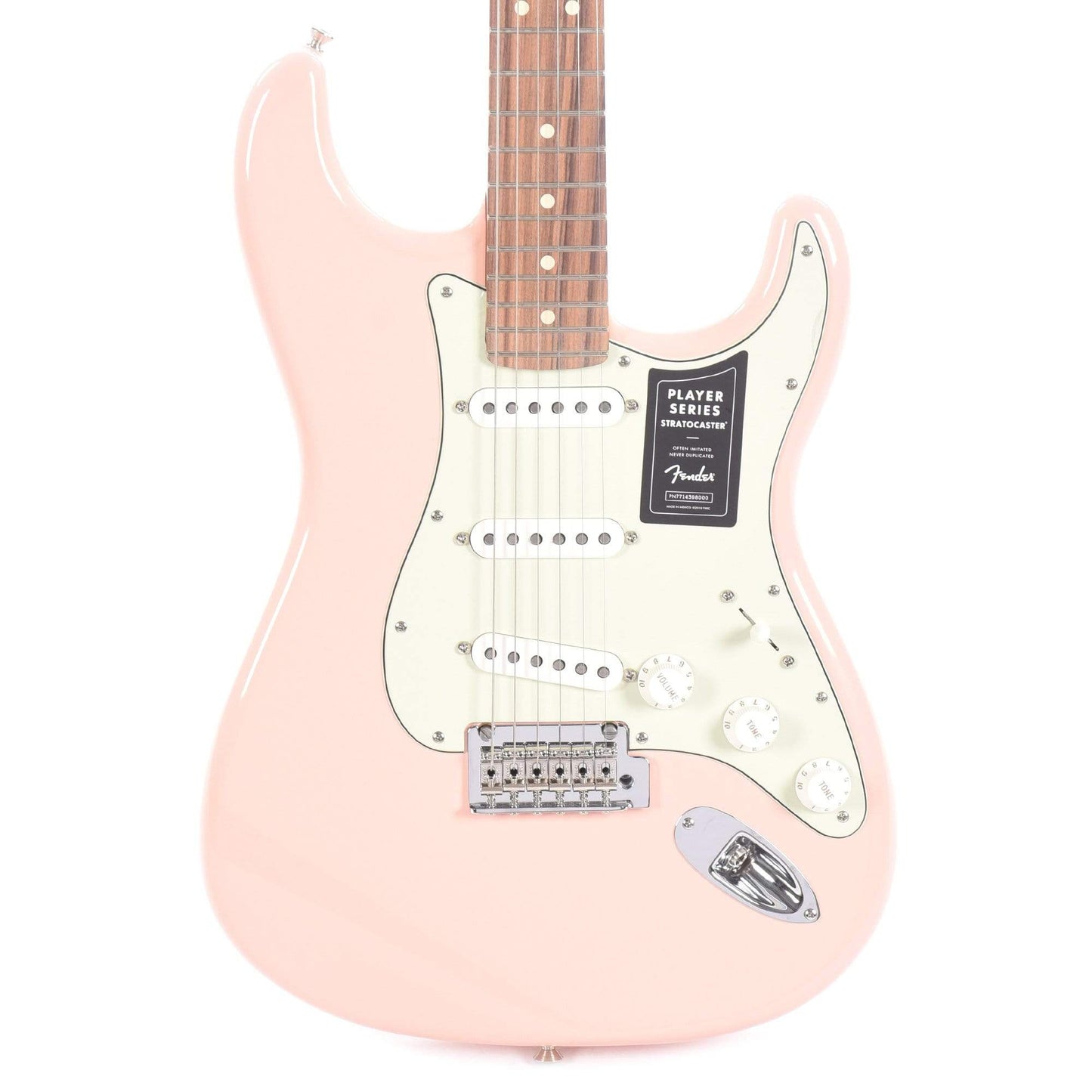 Fender Player Stratocaster Shell Pink w/3-Ply Mint Pickguard Electric Guitars / Solid Body