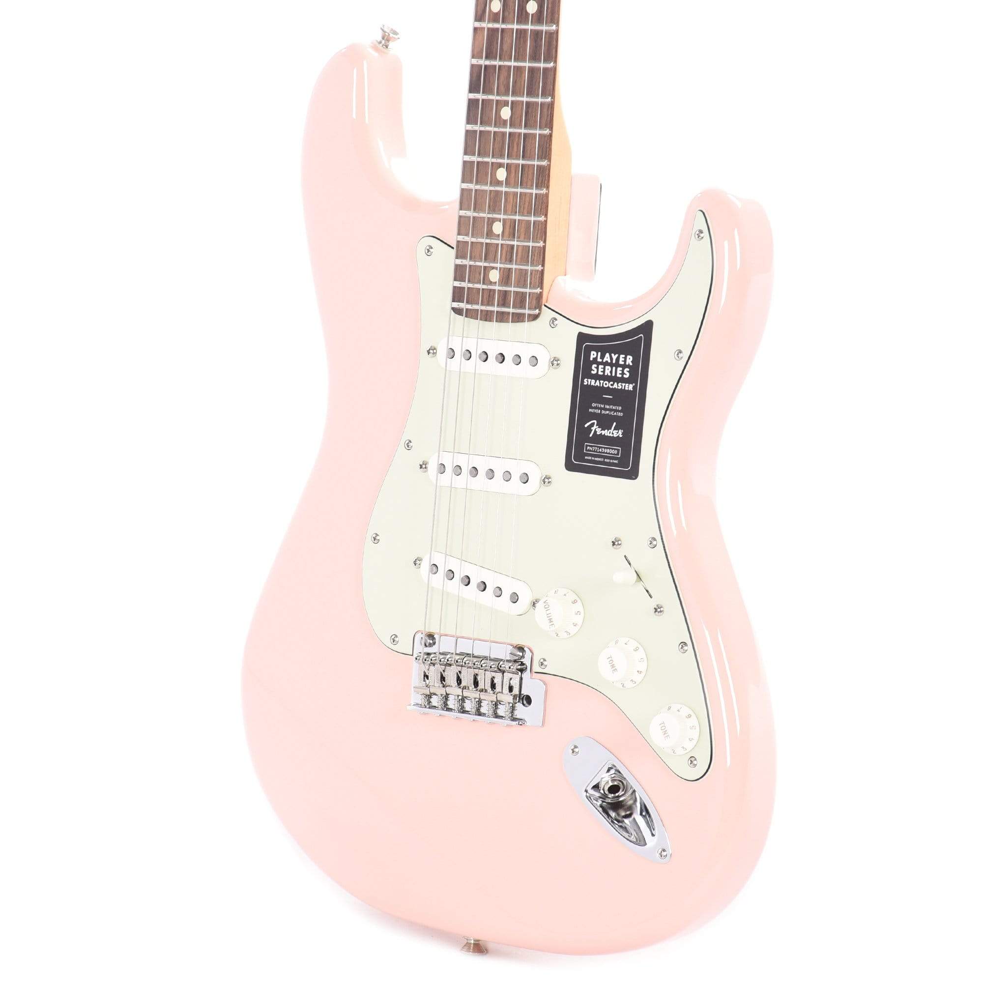 Fender Player Stratocaster Shell Pink w/3-Ply Mint Pickguard Electric Guitars / Solid Body