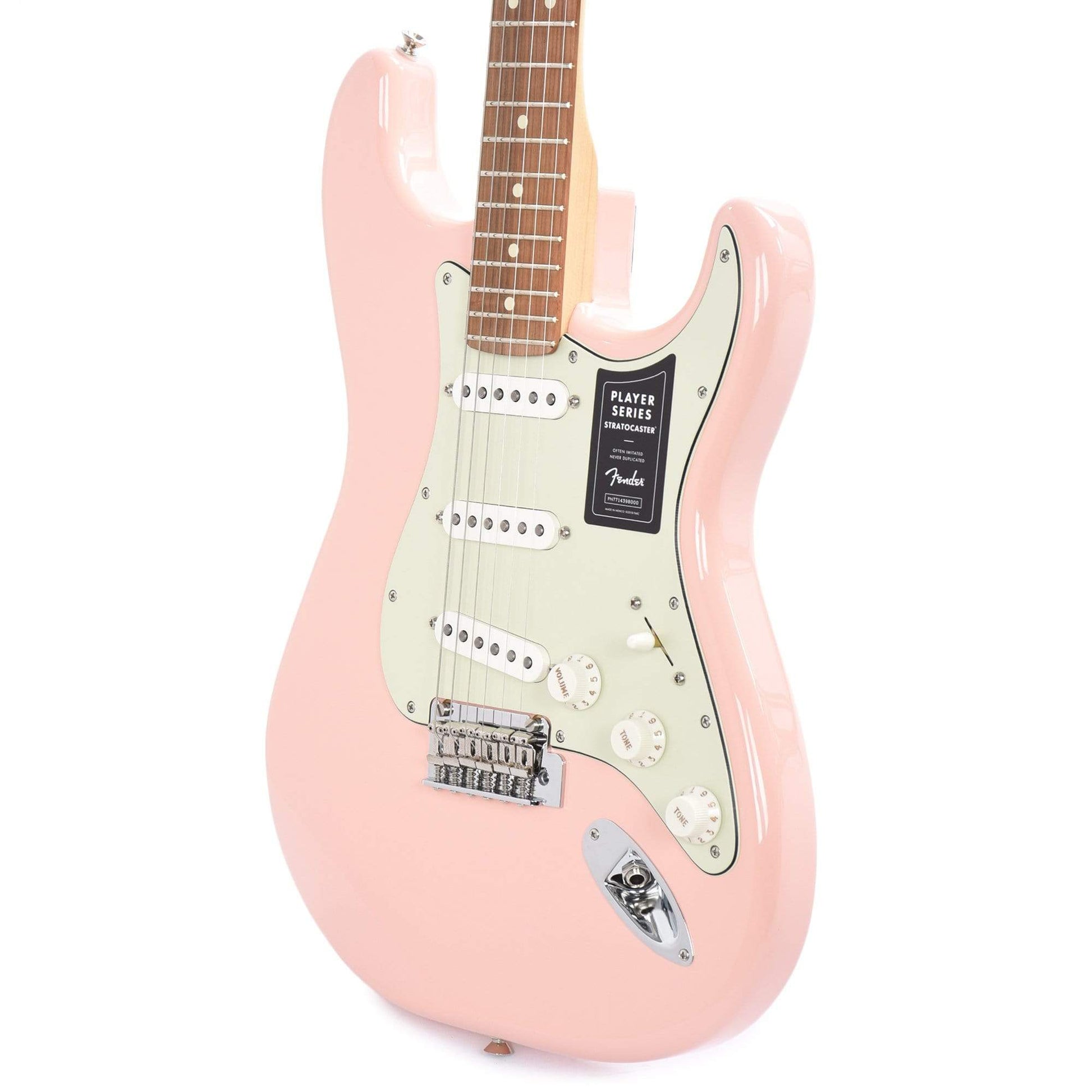 Fender Player Stratocaster Shell Pink w/3-Ply Mint Pickguard Electric Guitars / Solid Body