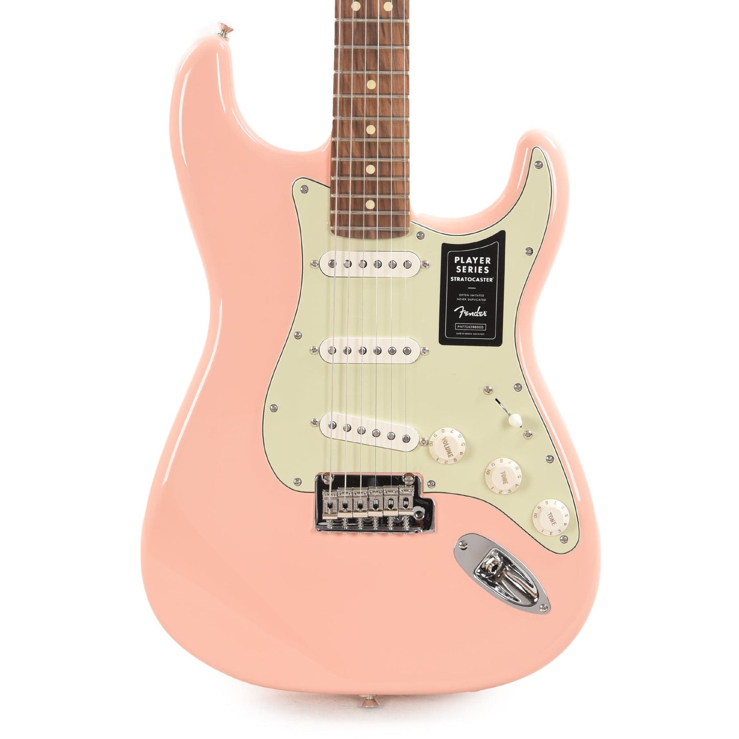 Fender Player Stratocaster Shell Pink w/3-Ply Mint Pickguard Electric Guitars / Solid Body
