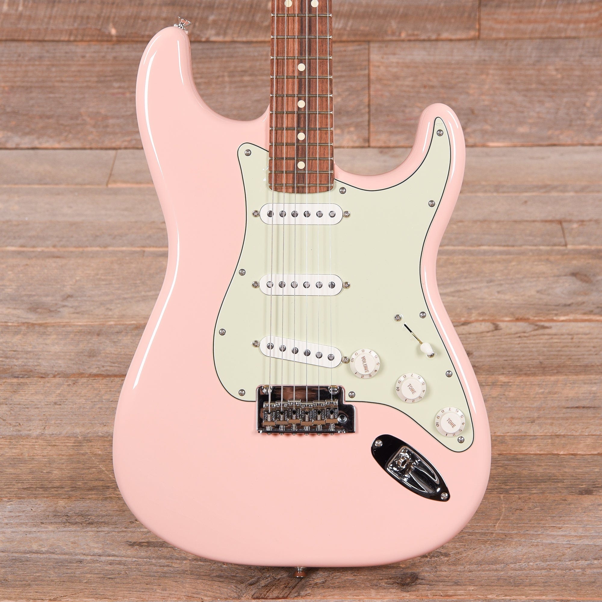 Shell Pink Fender Model Fender Player Stratocaster Shell Pink w/3-Ply Mint Pickguard – Chicago ...