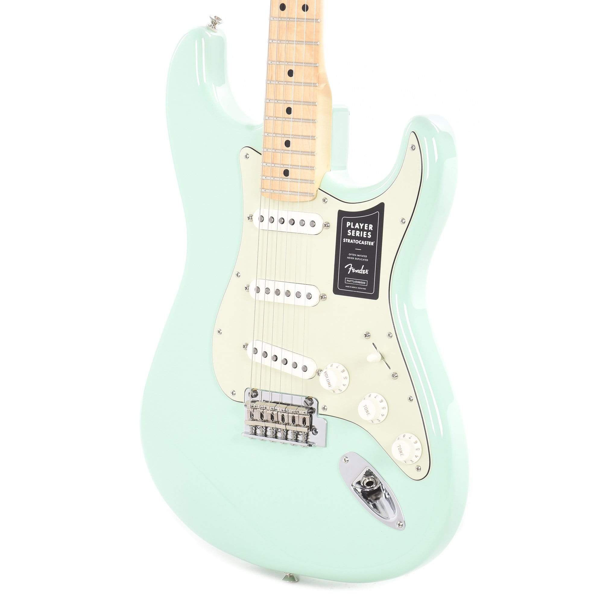 Fender Player Stratocaster Surf Green w/3-Ply Mint Pickguard Electric Guitars / Solid Body