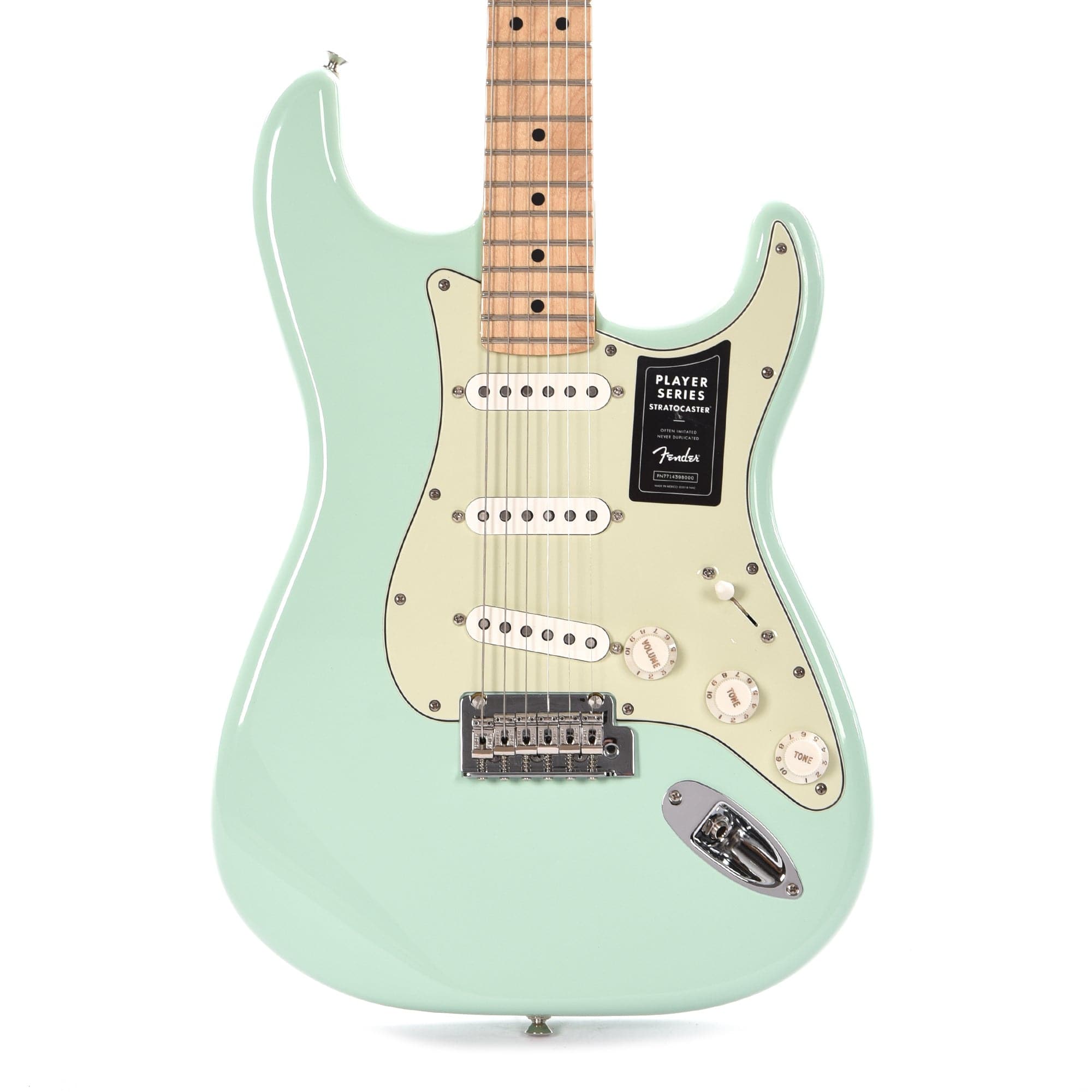 Fender Player Stratocaster Surf Green w/3-Ply Mint Pickguard Electric Guitars / Solid Body