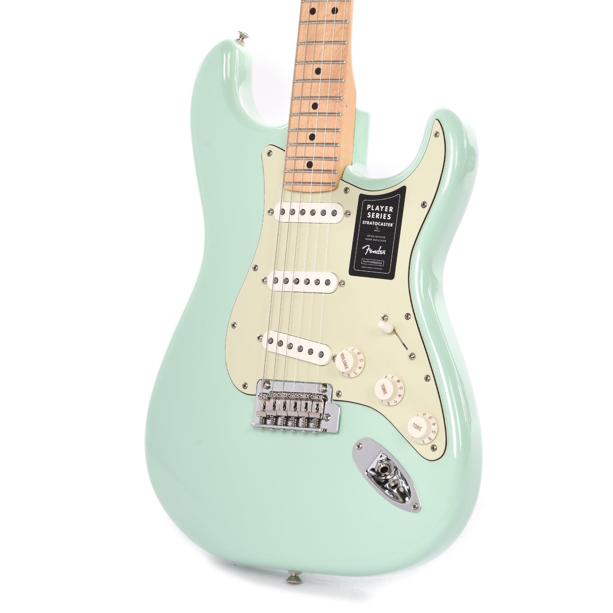 Fender Player Stratocaster Surf Green w/3-Ply Mint Pickguard Electric Guitars / Solid Body