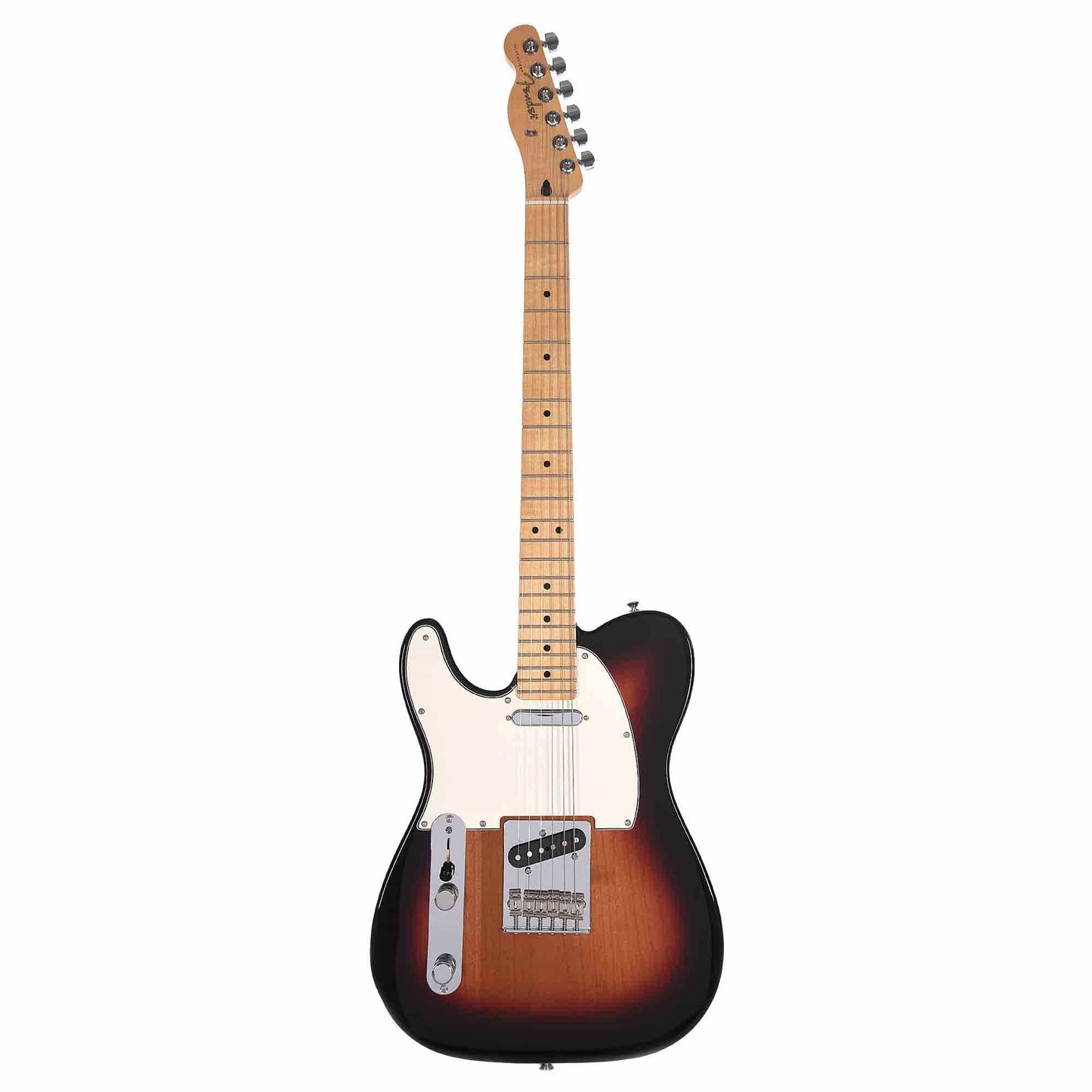 Fender Player Telecaster LEFTY 3-Color Sunburst Bundle w/Fender Molded Hardshell Case Electric Guitars / Solid Body
