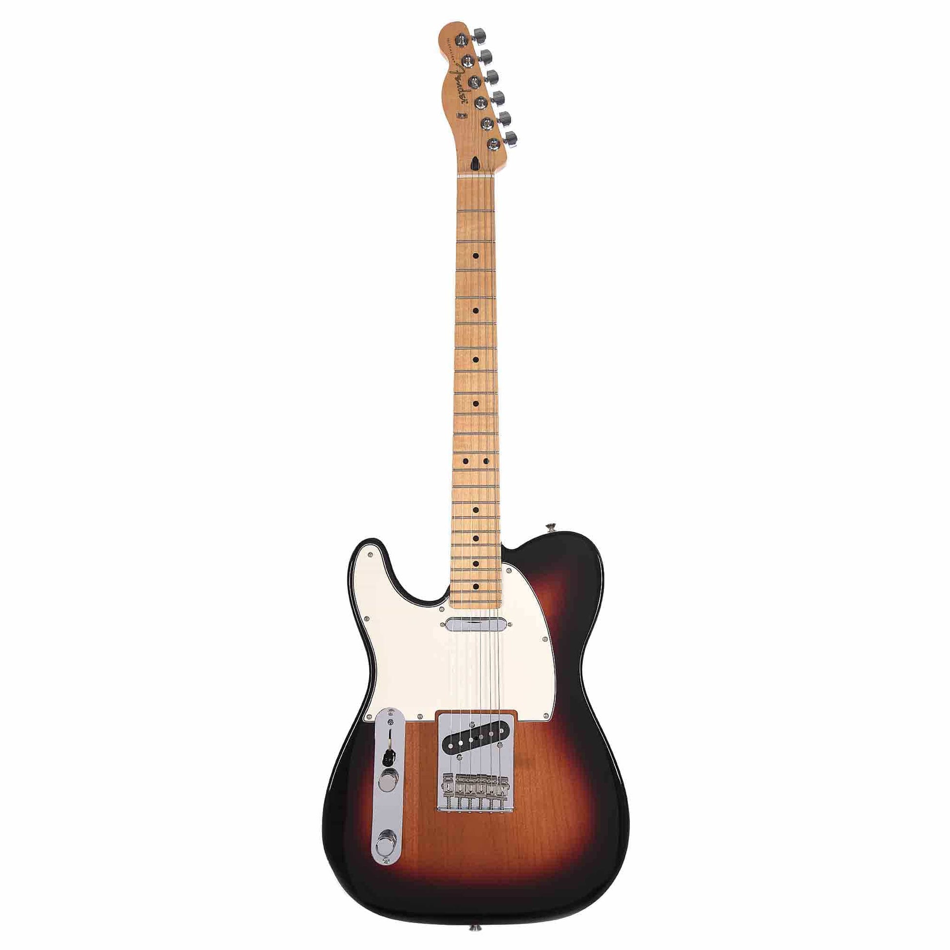 Fender Player Telecaster LEFTY 3-Color Sunburst Bundle w/Fender Molded Hardshell Case Electric Guitars / Solid Body