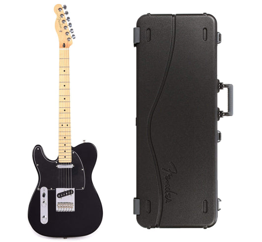 Fender Player Telecaster LEFTY Black Bundle w/Fender Molded Hardshell Case Electric Guitars / Solid Body