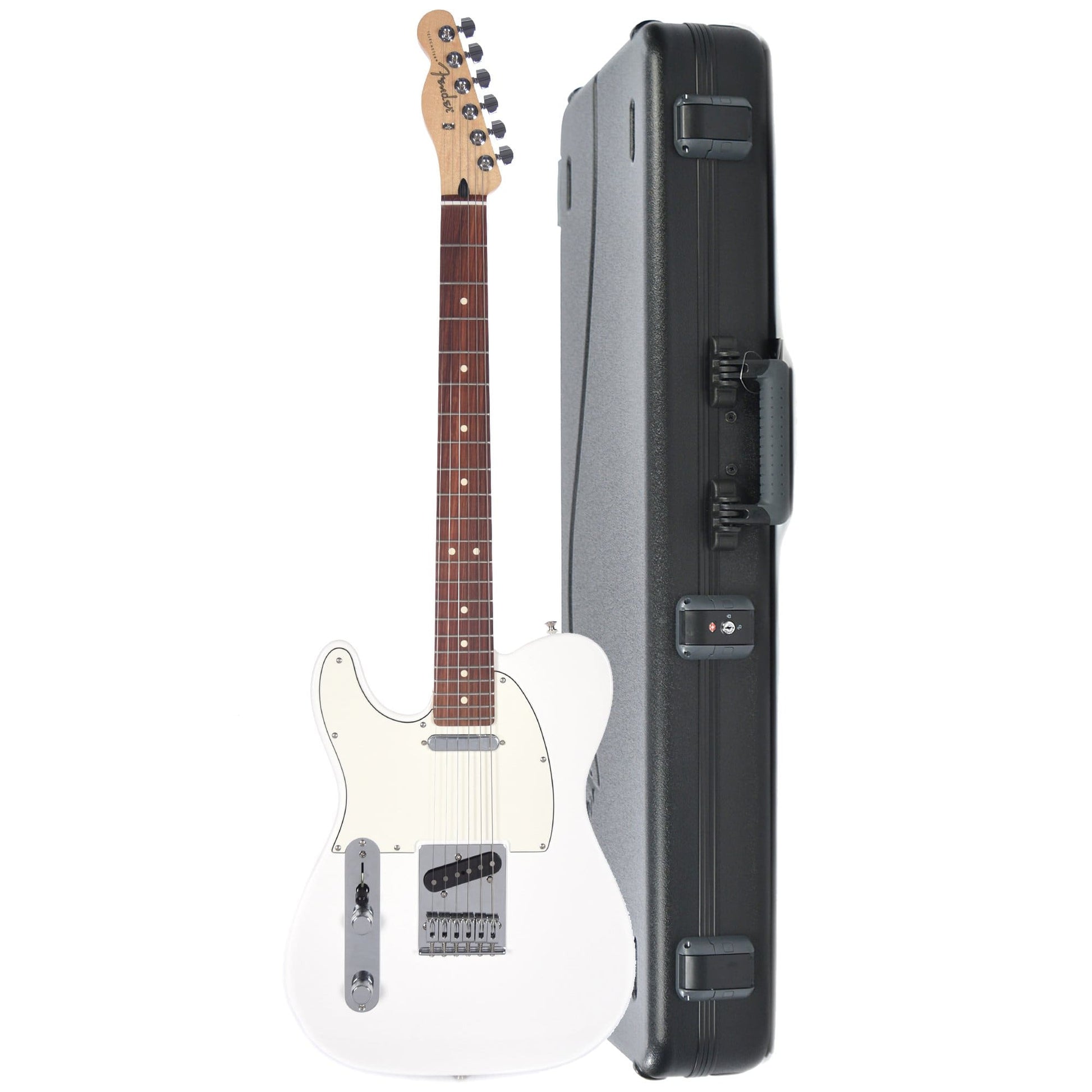 Fender Player Telecaster LEFTY Polar White Bundle w/Fender Molded Hardshell Case Electric Guitars / Solid Body