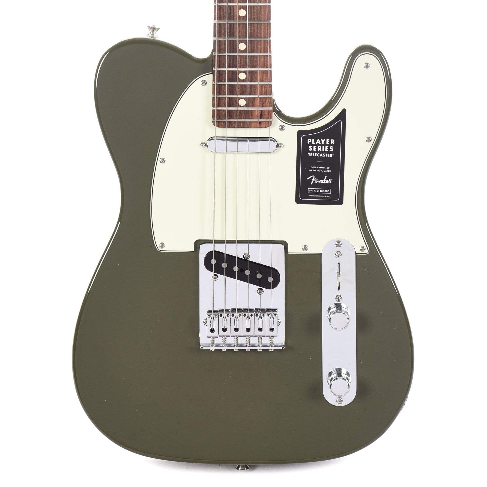 Fender Player Telecaster Olive w/3-Ply Mint Pickguard Electric Guitars / Solid Body