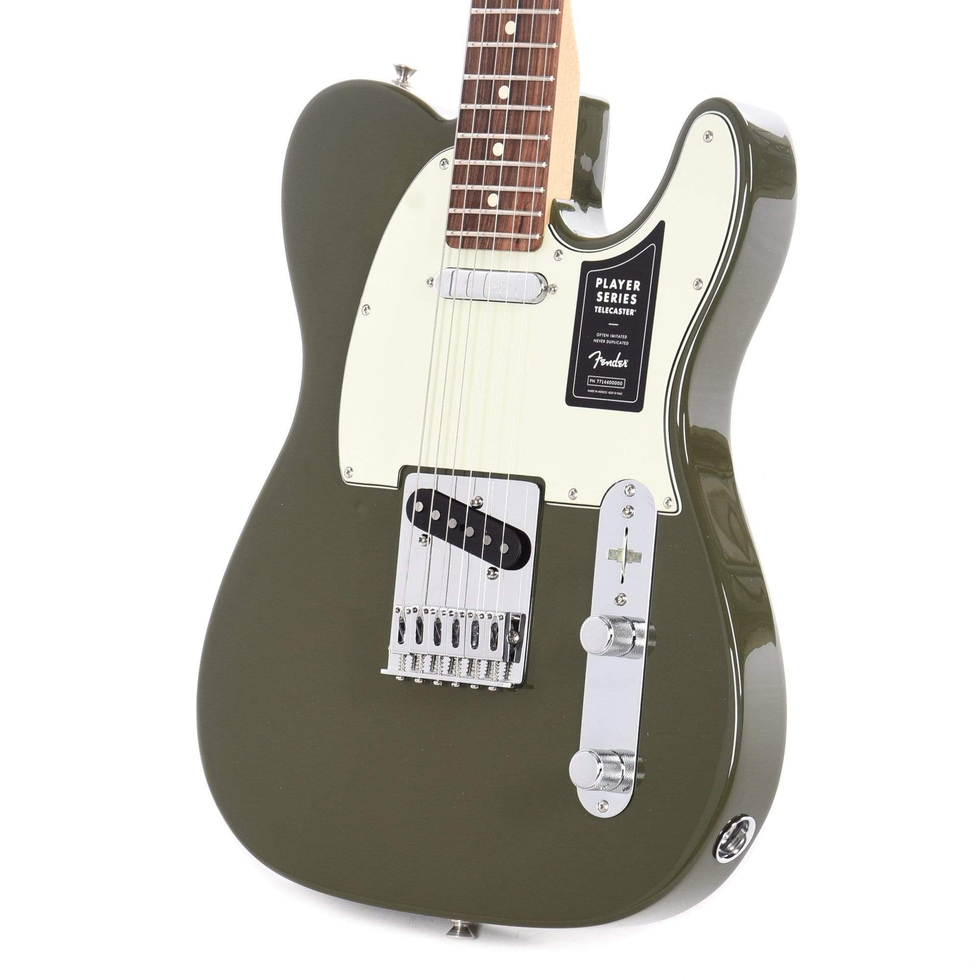 Fender Player Telecaster Olive w/3-Ply Mint Pickguard Electric Guitars / Solid Body