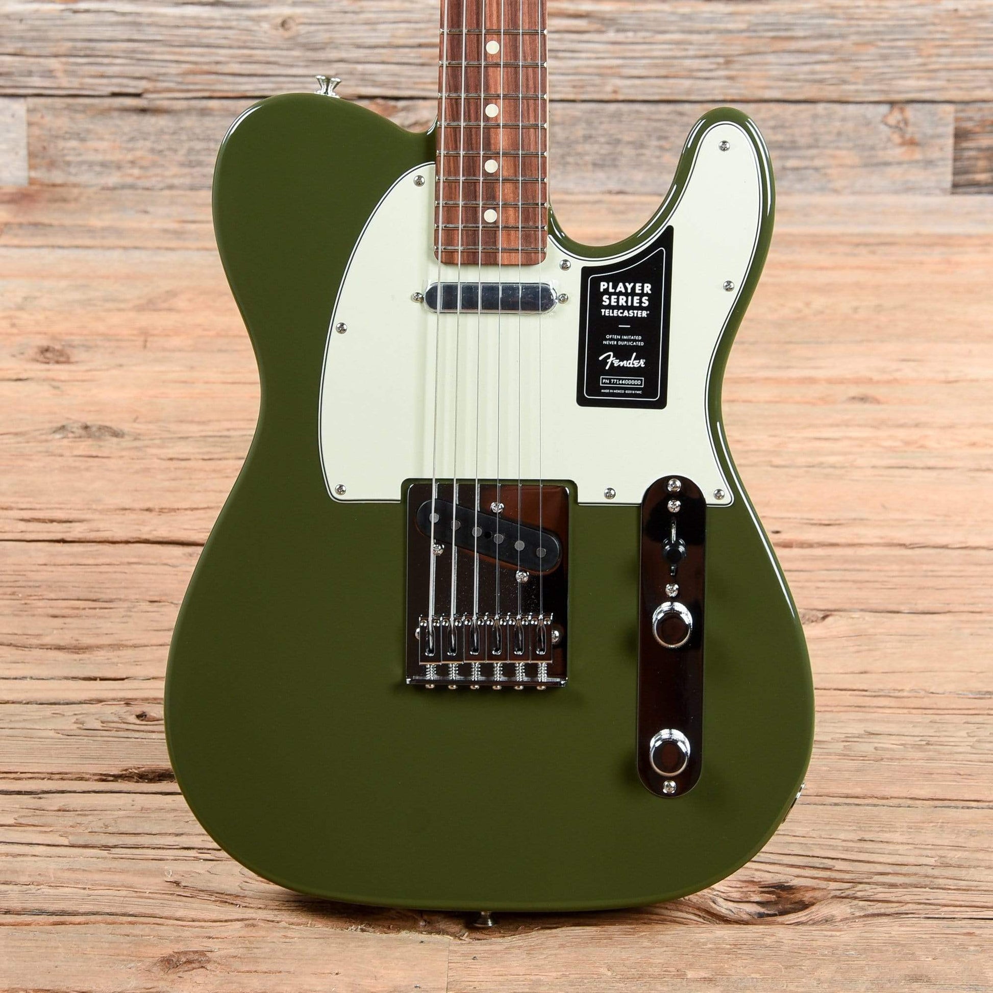 Fender Player Telecaster Olive w/3-Ply Mint Pickguard Electric Guitars / Solid Body
