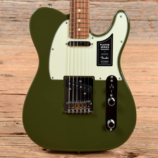 Fender Player Telecaster Olive w/3-Ply Mint Pickguard Electric Guitars / Solid Body