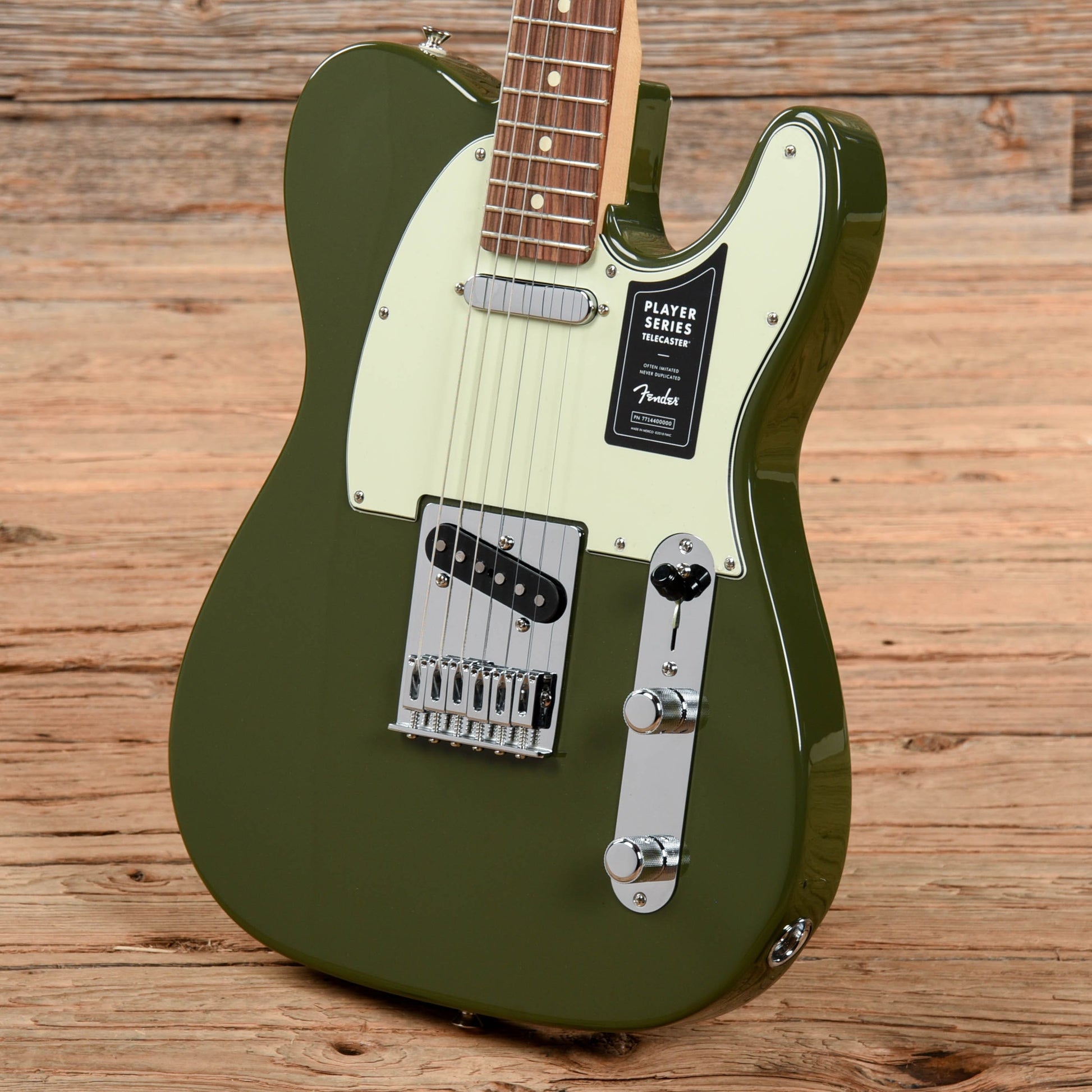 Fender Player Telecaster Olive w/3-Ply Mint Pickguard Electric Guitars / Solid Body