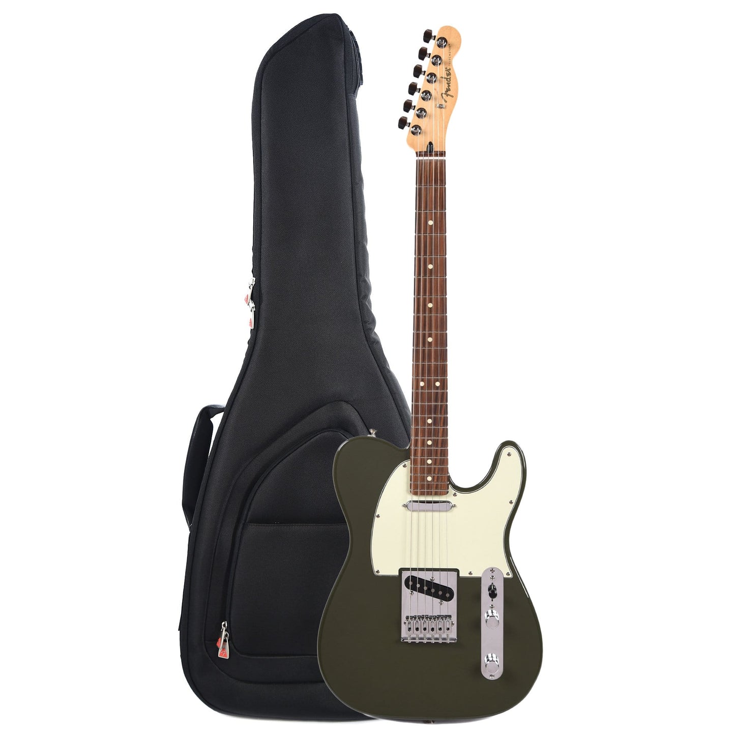 Fender Player Telecaster PF Olive w/3-Ply Mint Pickguard and Gig Bag Bundle Electric Guitars / Solid Body