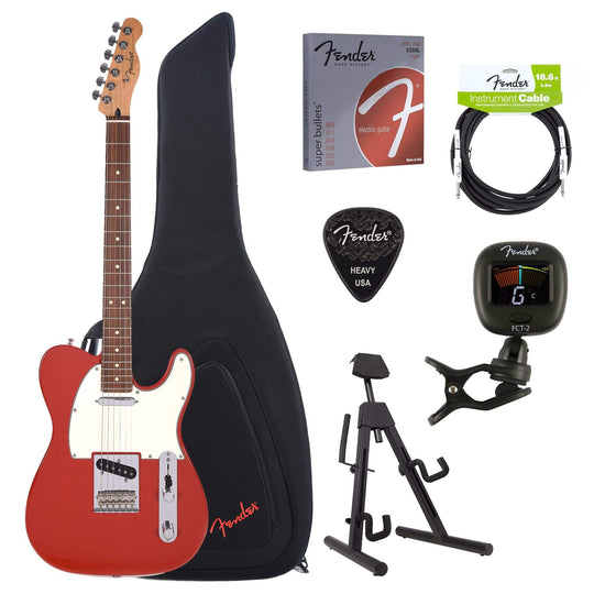 Fender Player Telecaster Sonic Red Bundle w/Fender Gig Bag, Stand, Cable, Tuner, Picks and Strings Electric Guitars / Solid Body