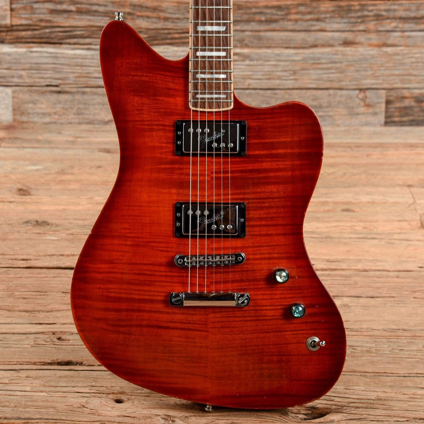 Fender Select Carved Maple Top Jazzmaster HH Cayenne Burst 2013 Electric Guitars / Solid Body