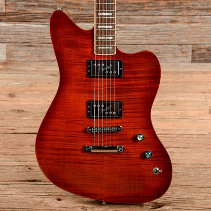 Fender Select Carved Maple Top Jazzmaster HH Cayenne Burst 2013 Electric Guitars / Solid Body