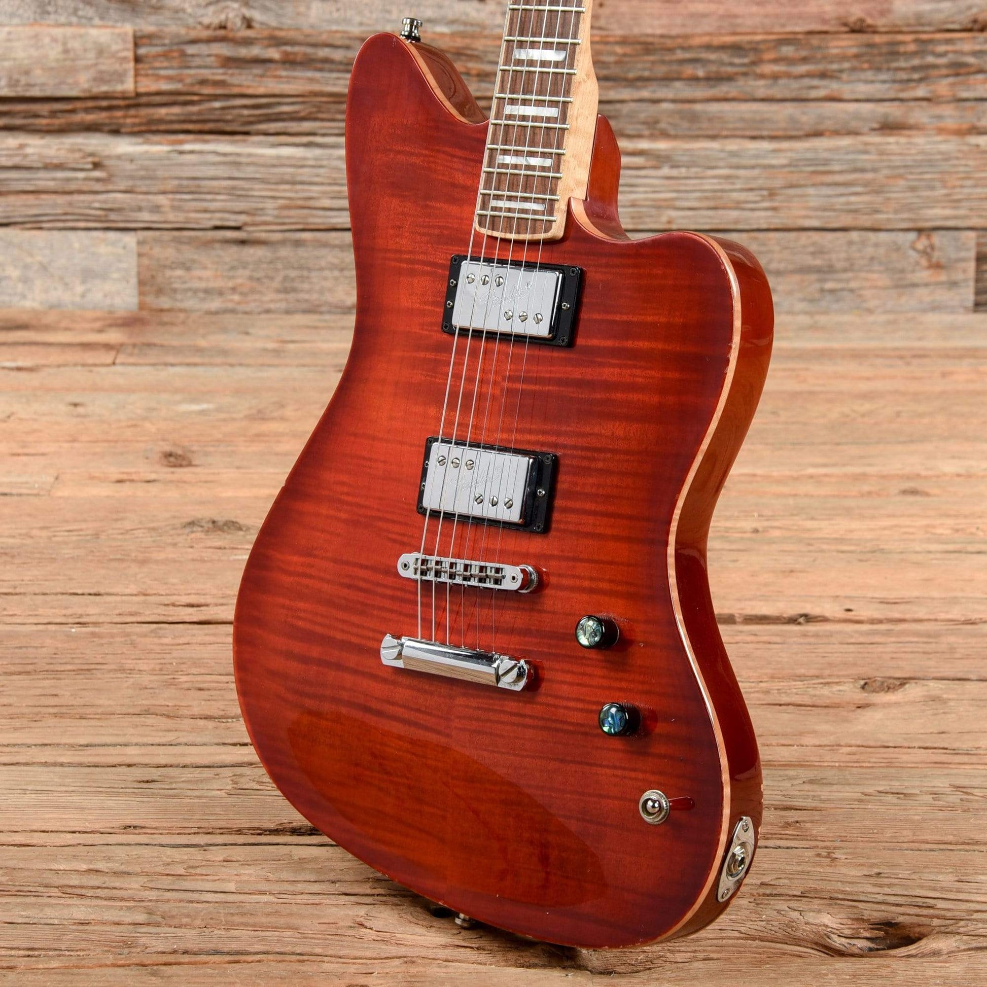 Fender Select Carved Maple Top Jazzmaster HH Cayenne Burst 2013 Electric Guitars / Solid Body